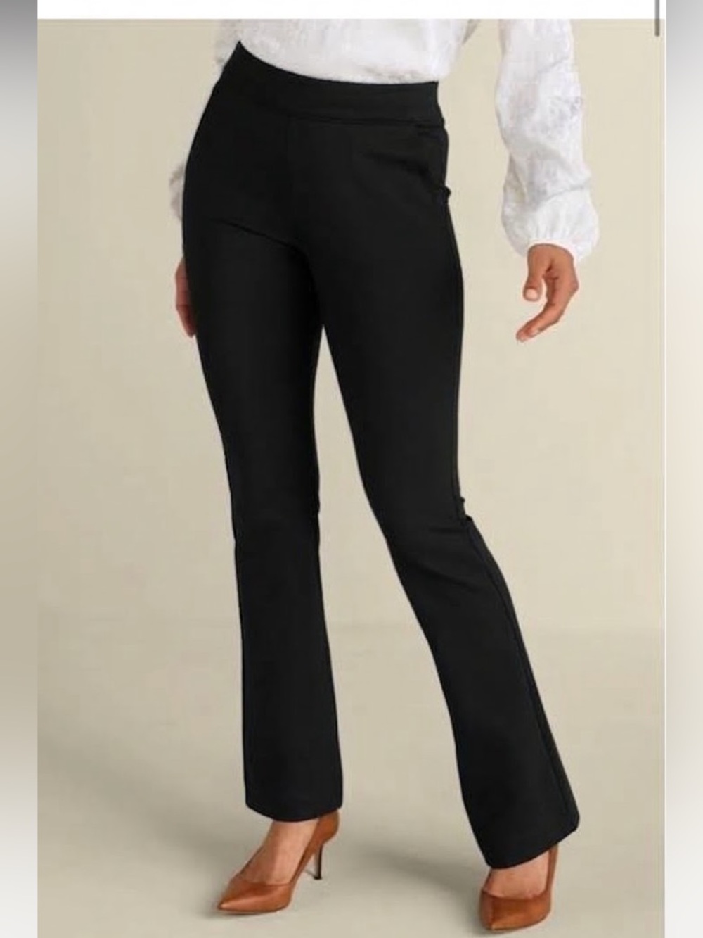 Soft Surroundings soft essentials Ponte Black Bootcut Pants